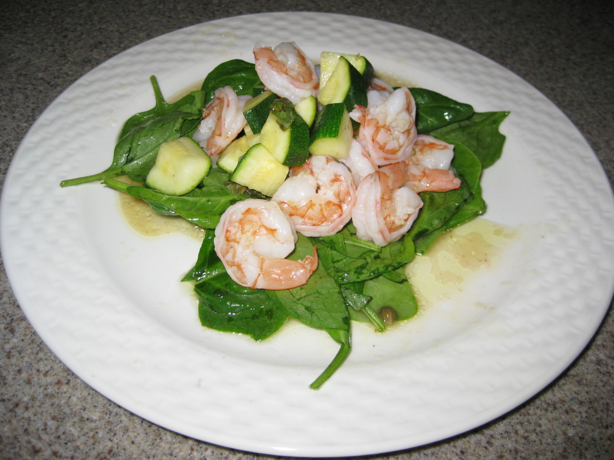 Shrimp Salad With Zucchini and Basil image