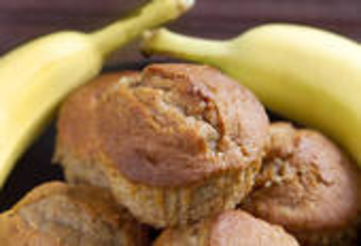 NoFat Banana Applesauce Muffins Recipe