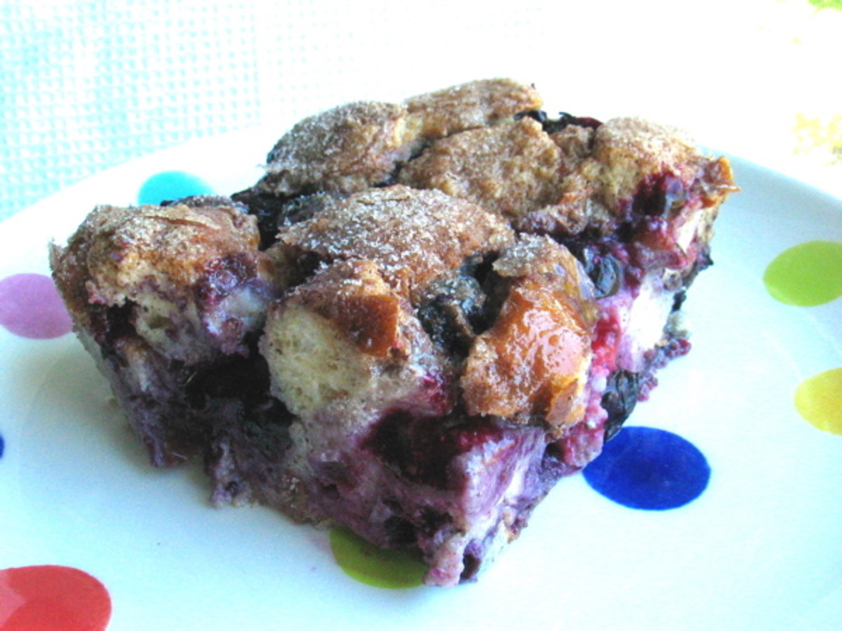 Bread Pudding With Blueberries_image