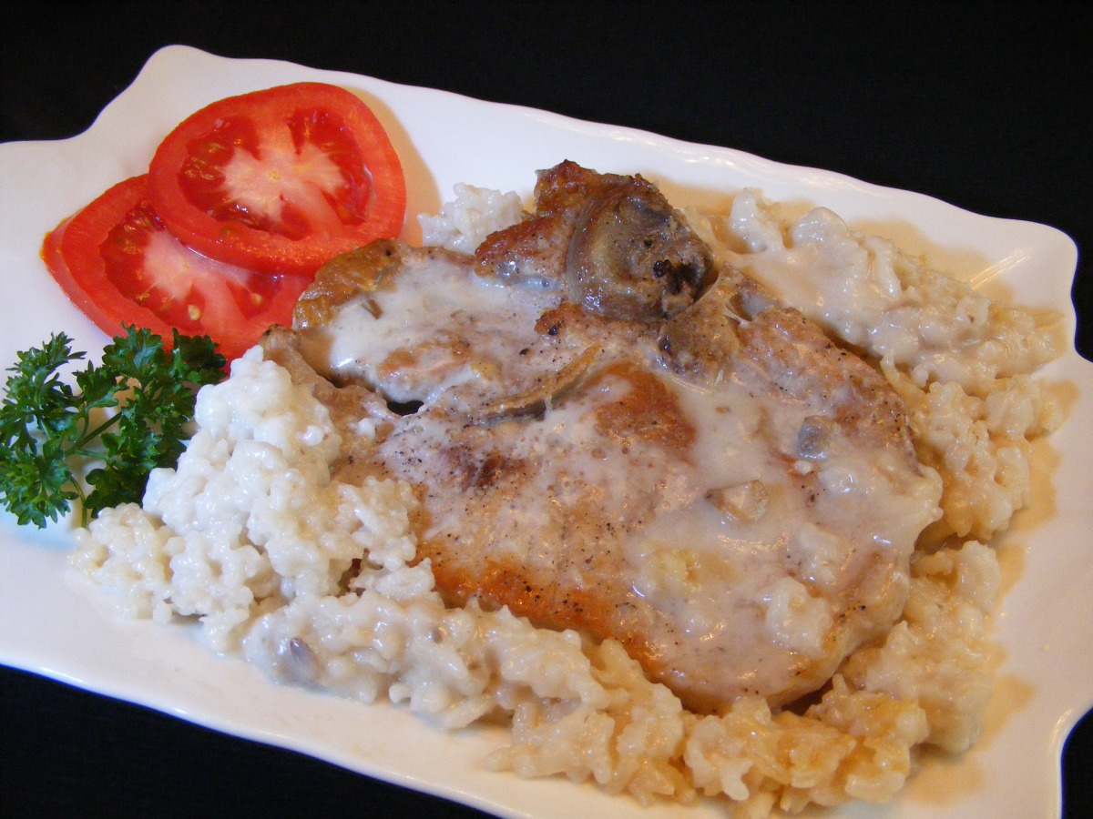 Baked Pork Chops With Rice image