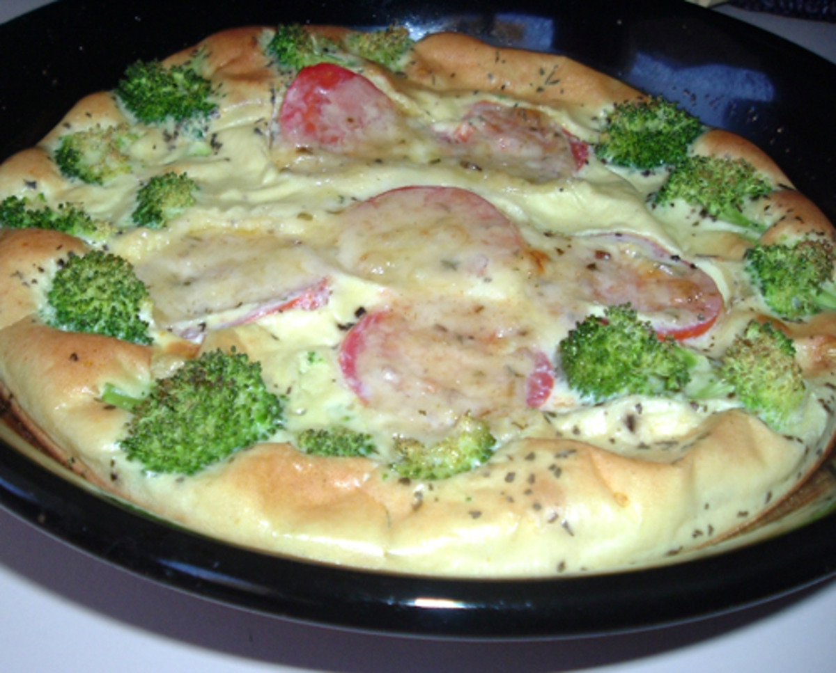 Baked Omelet With Broccoli &amp; Tomato-image