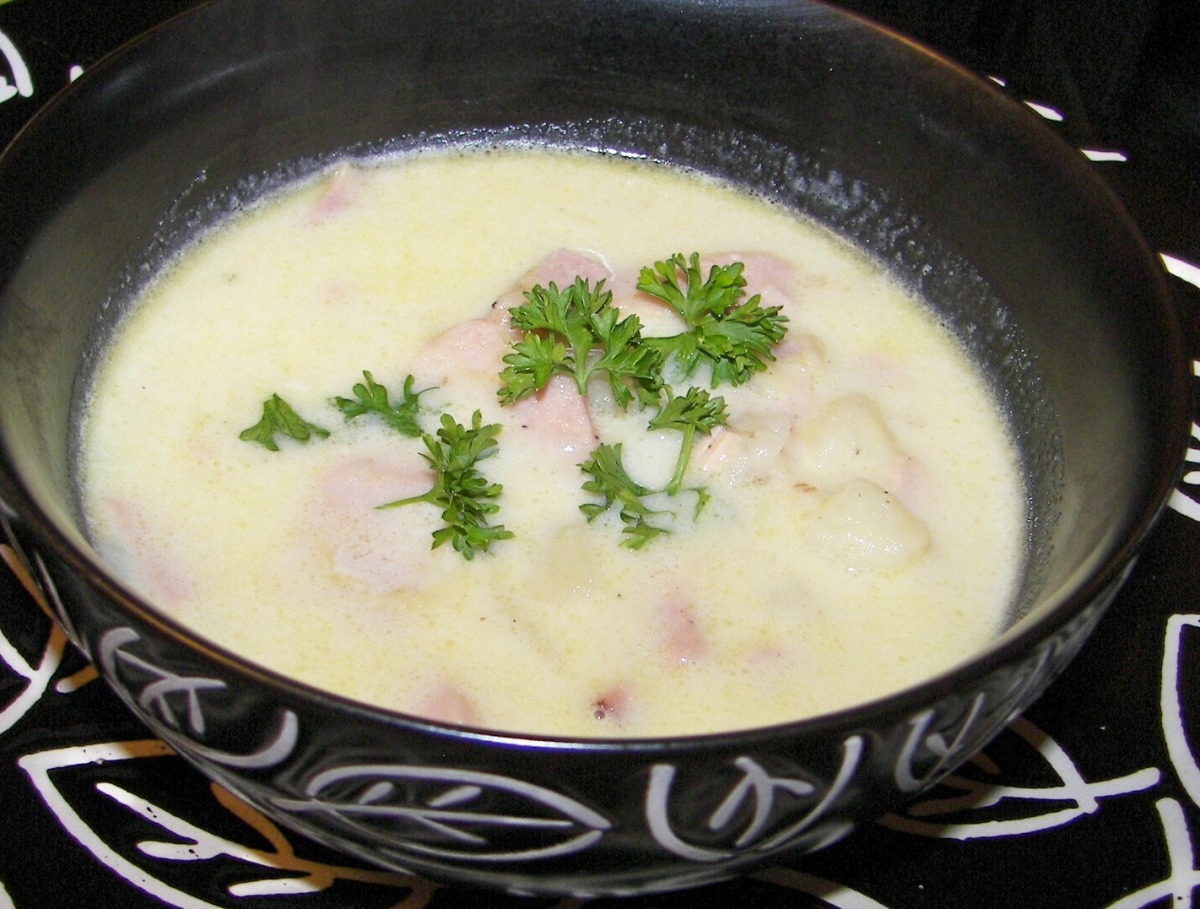 Potato, Leek & Ham Soup image