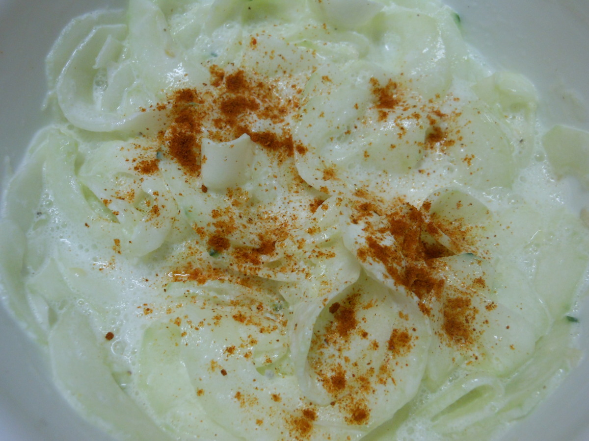 Hungarian Cucumber Salad with Sour Cream Dressing-image
