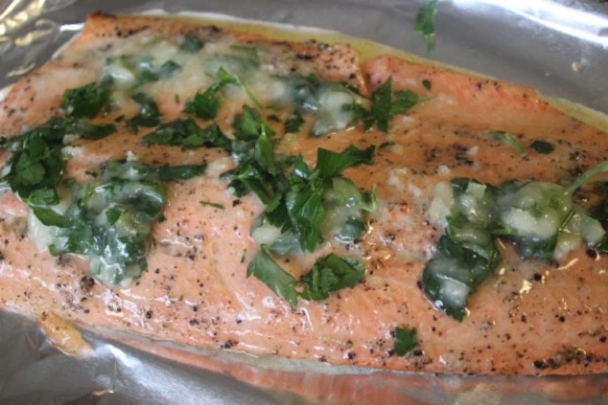 Grilled Trout With Garlic Butter