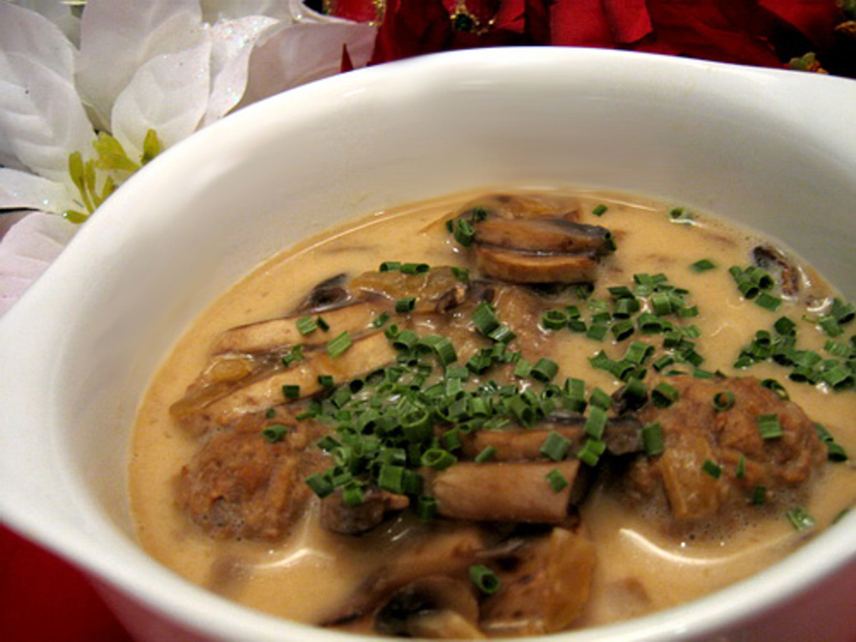 Simply Delicious Mushroom Meatball Soup image