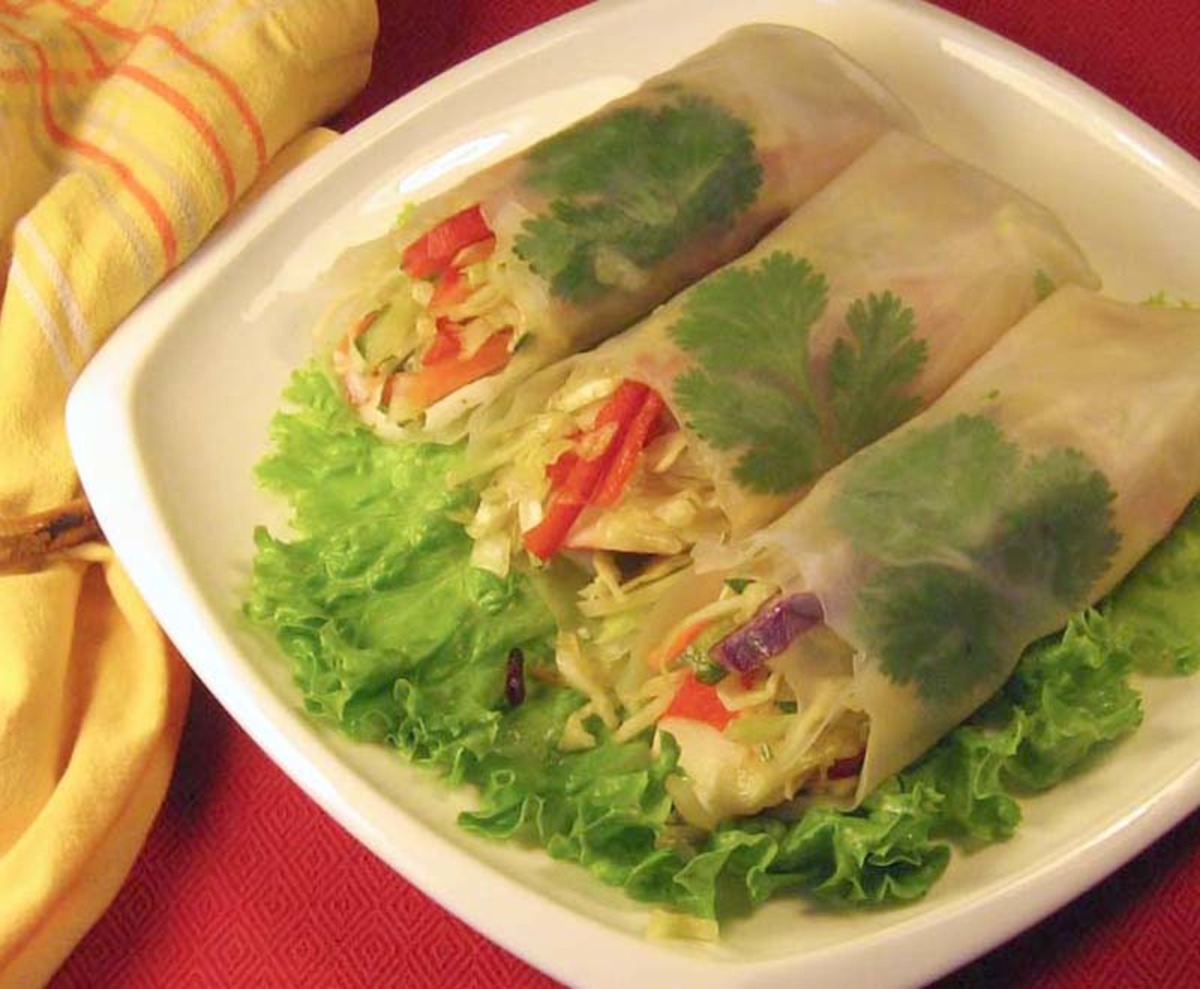 Cold Vegetarian Spring Rolls Recipe