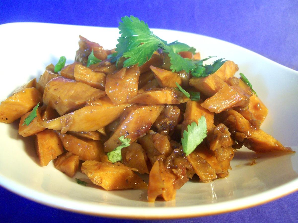 Stir Fried Spicy Sweet Potatoes Recipes recipe