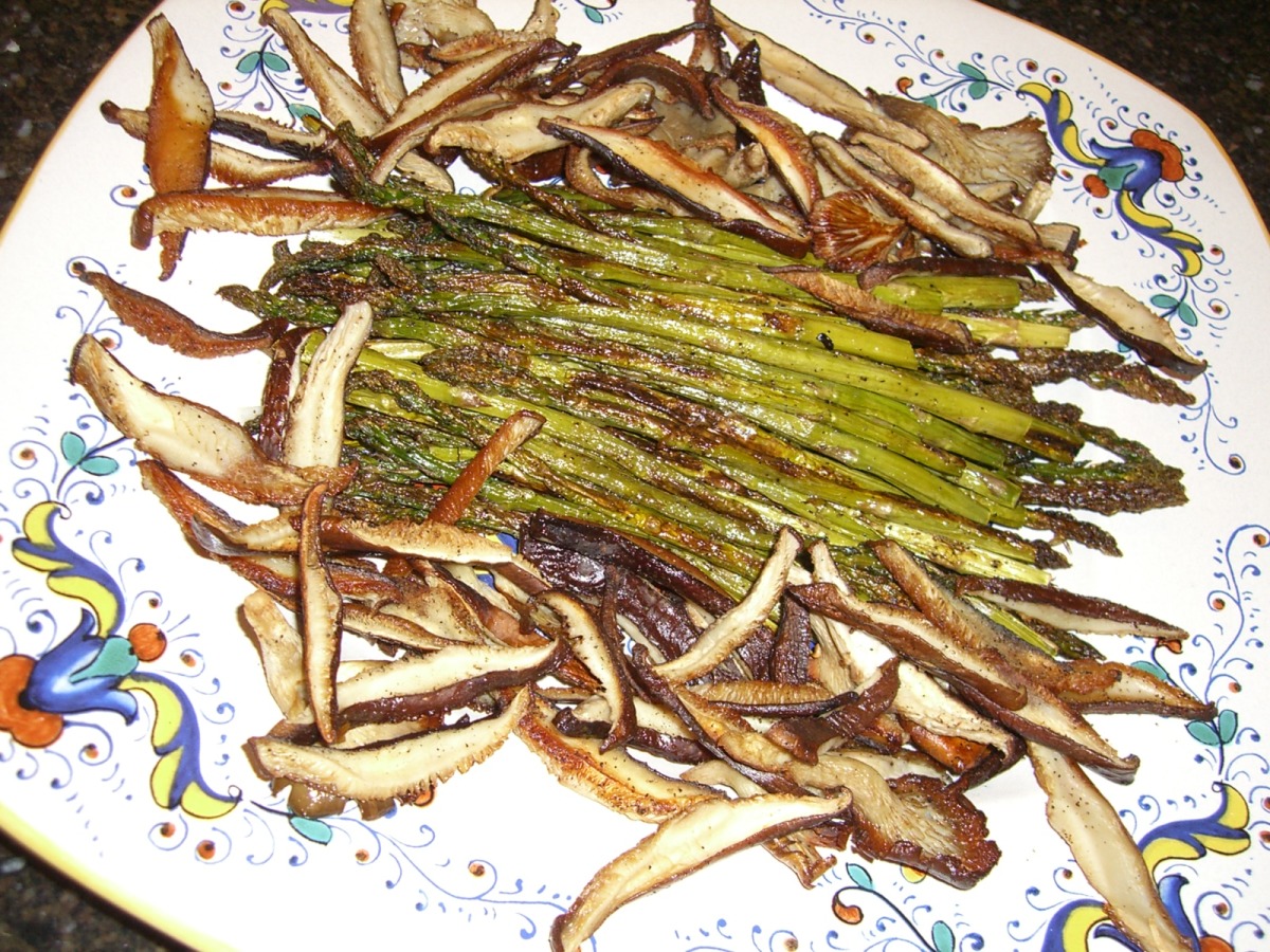 Roasted Asparagus & Shiitake Mushrooms Recipe