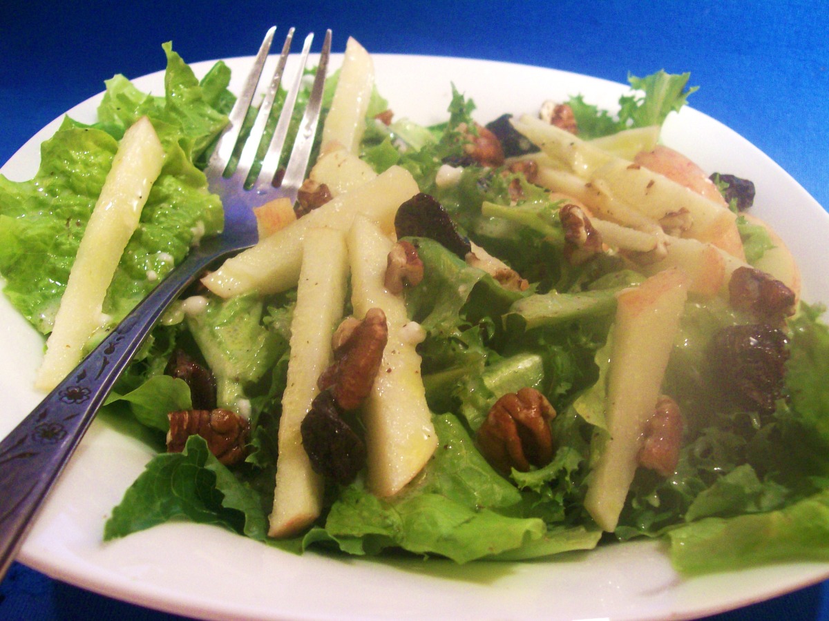 Apple Dried Cherry And Pecan Salad With Maple Dressing Recipe