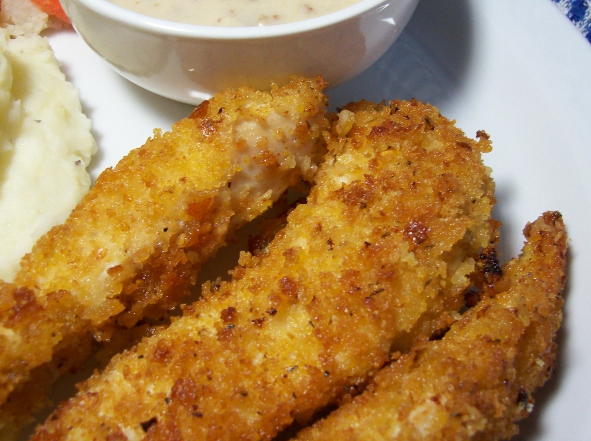 Coated Chicken Strips With a Twist image