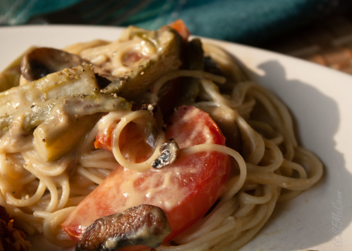 Angel Hair Pasta With Roasted Garlic_image