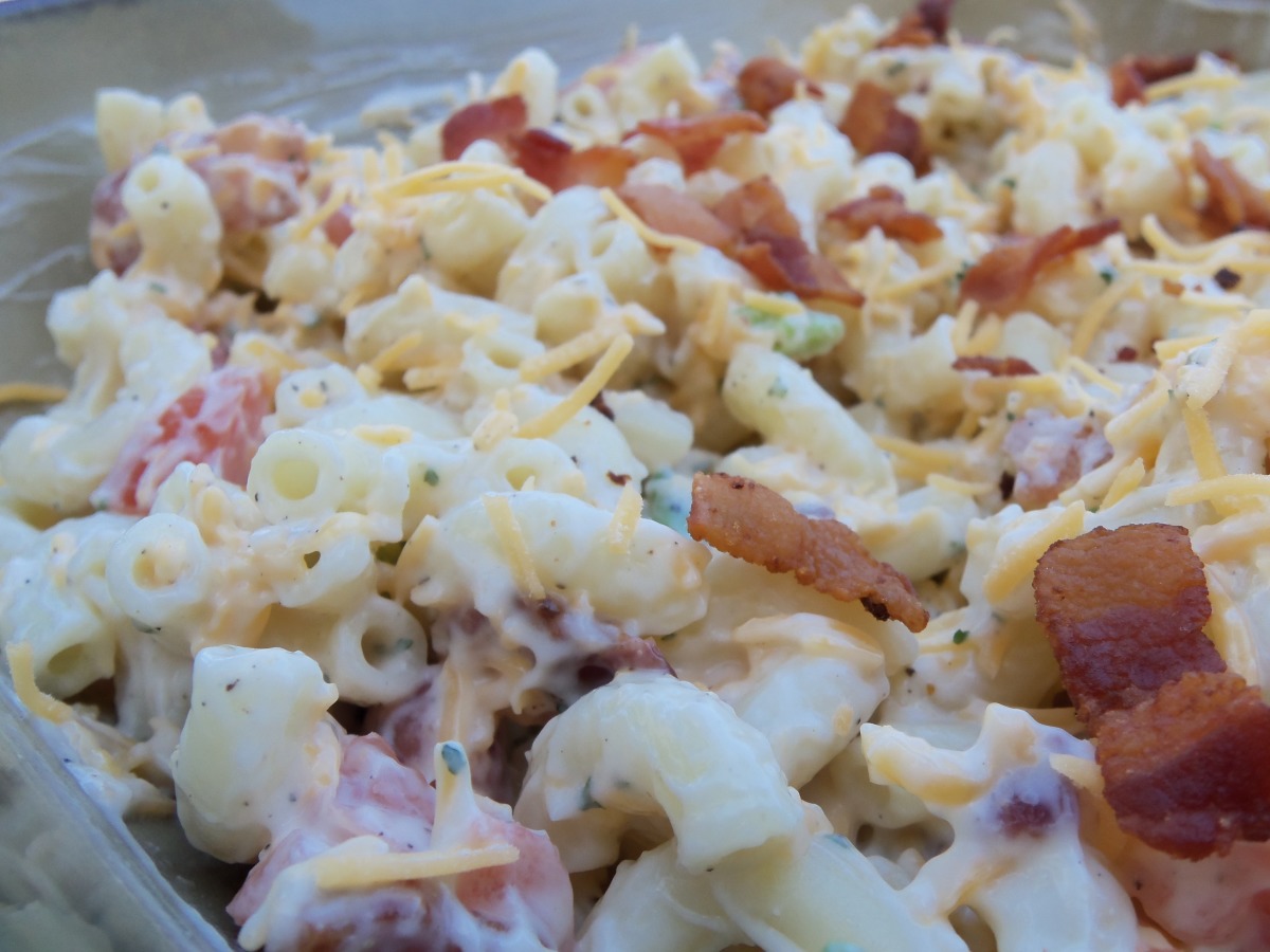 Versatile Bacon Ranch Macaroni Salad