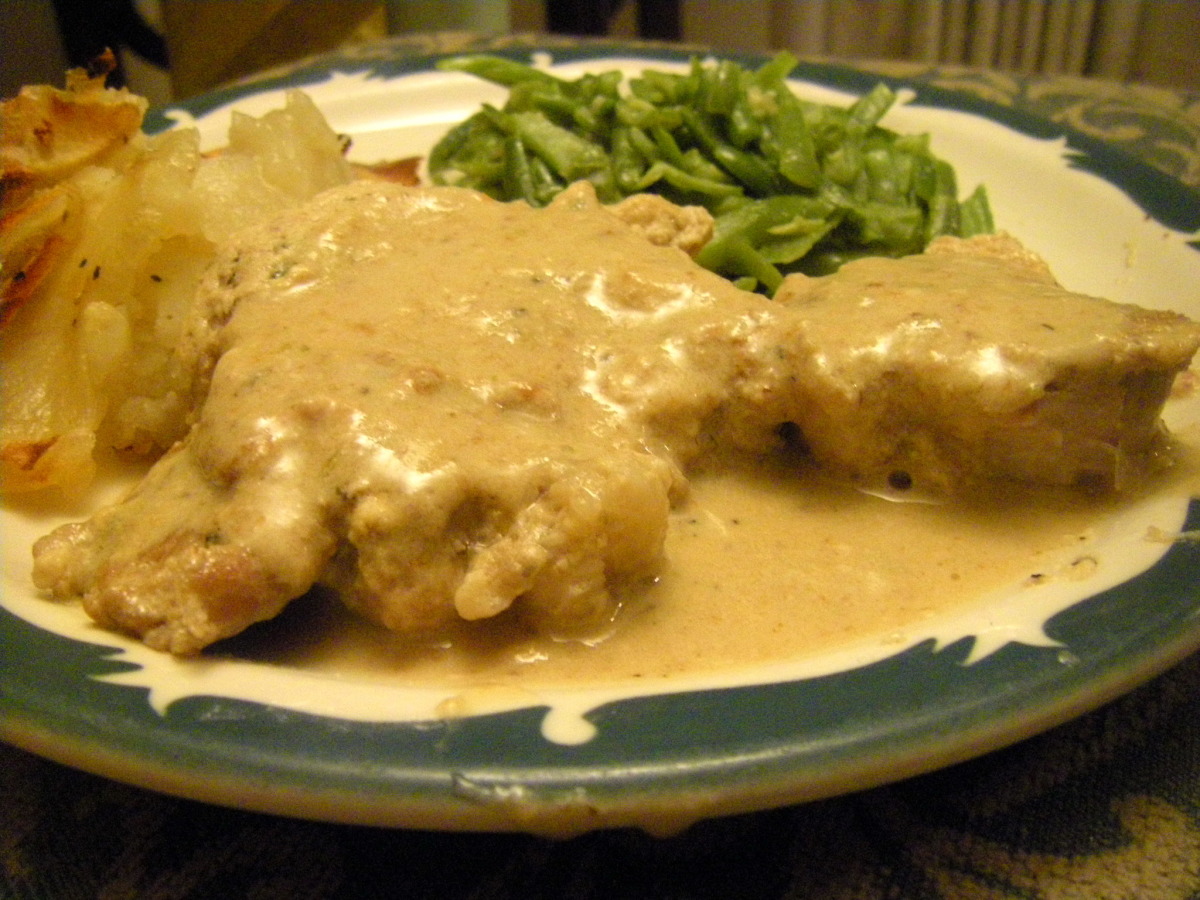 Pork Chops in Creamy Herbed Brandy Sauce Recipe