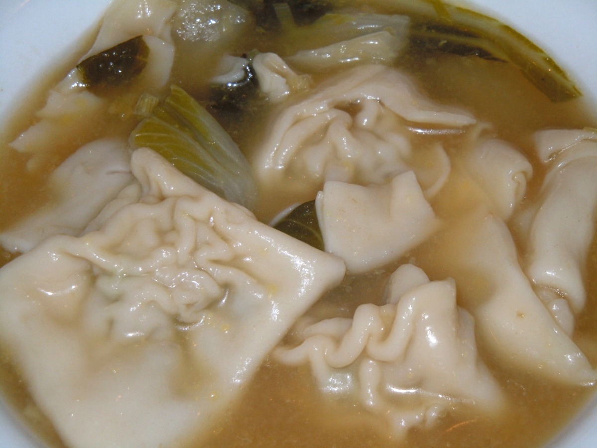 Kittencal's Asian Pork Wonton Soup Dumplings image