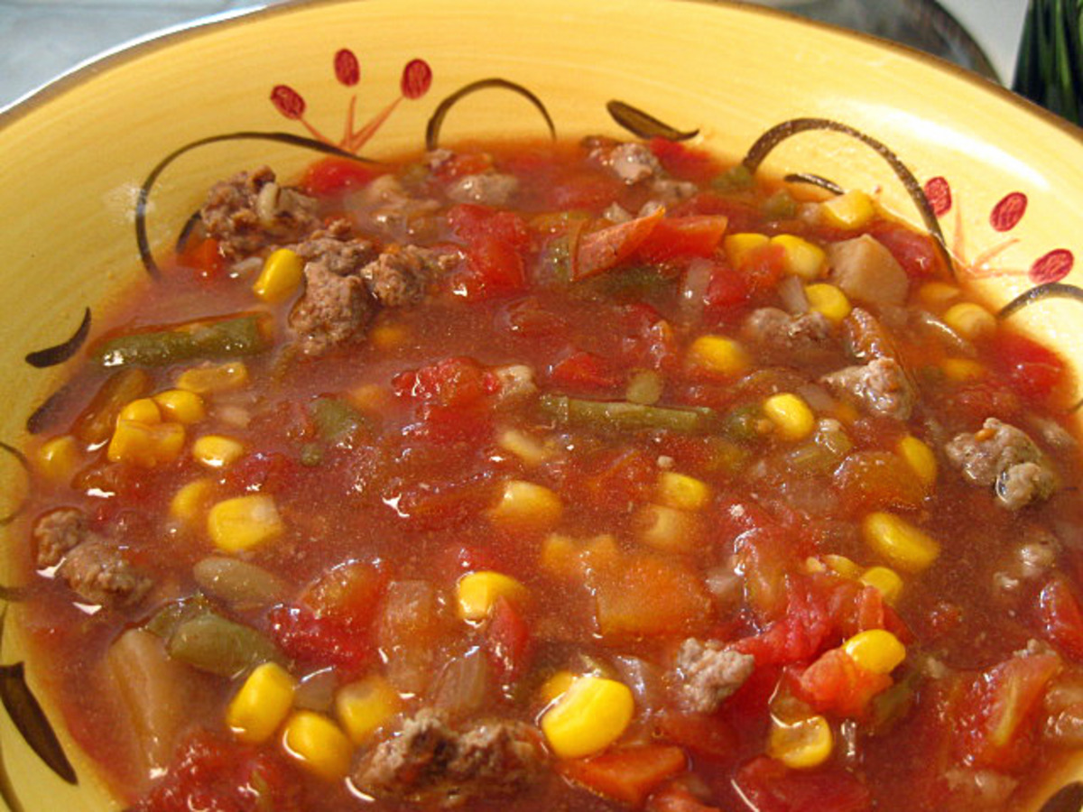 Hamburger Vegetable Soup Crock Pot Recipe