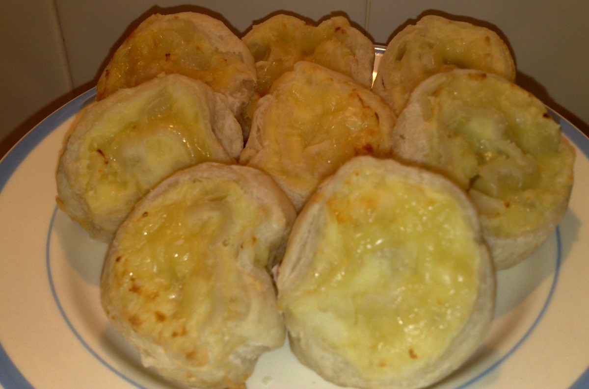 English Pastry Pinwheels With Cheese and Onion image