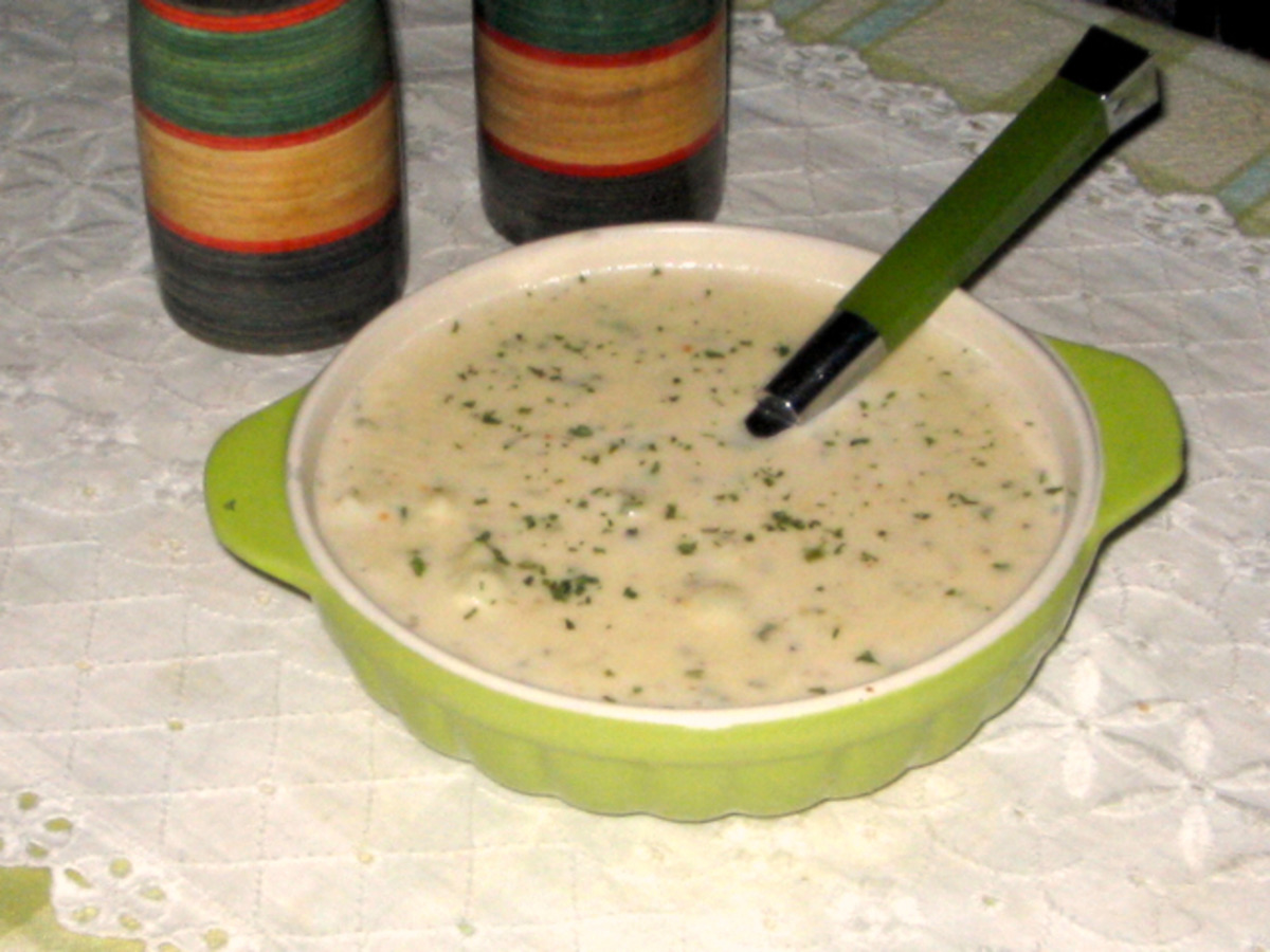 Adam's Favorite Creamy-Cheesy Cauliflower Soup image