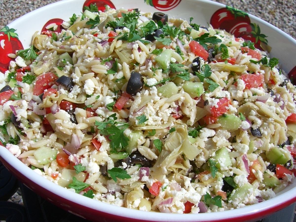 Greek Orzo Artichoke Salad image