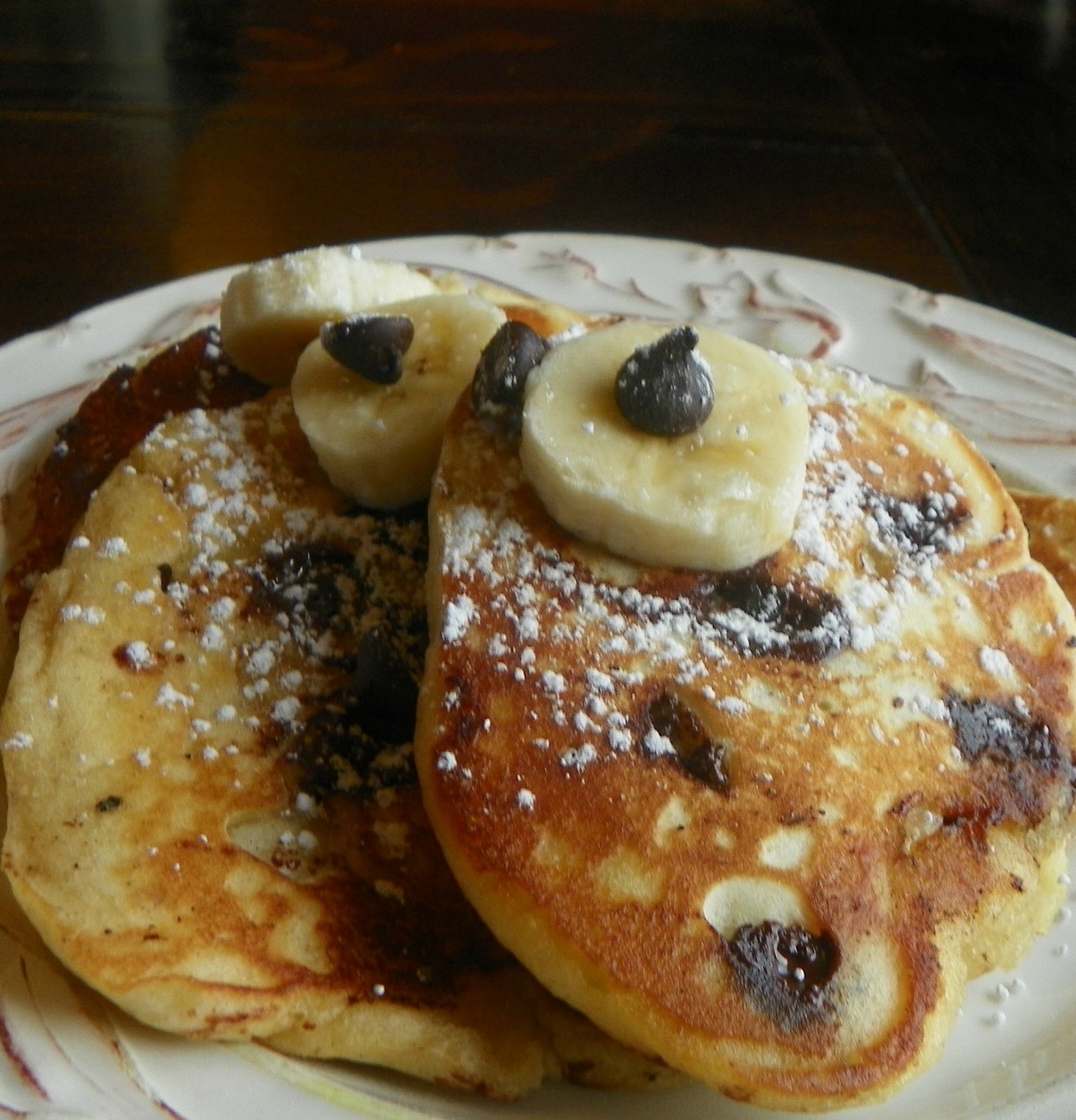 Quick Banana-Chocolate Chip Pancakes image