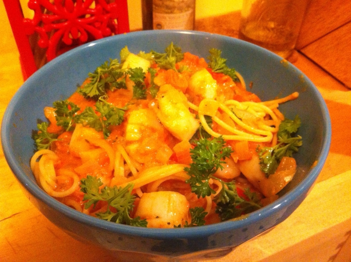 Quick Scallops and Spaghetti_image