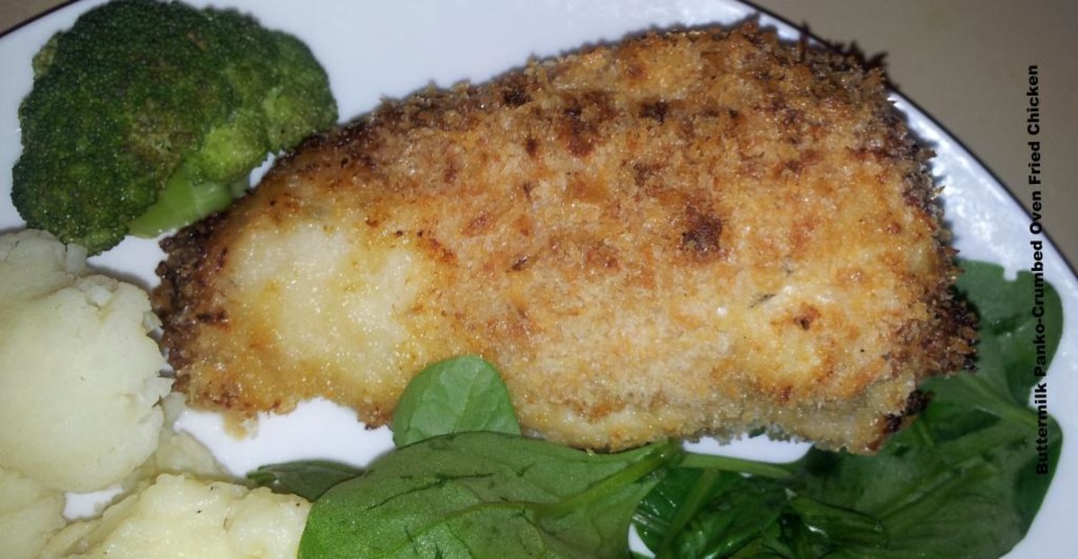 Buttermilk Panko-Crusted Oven Fried Chicken-image