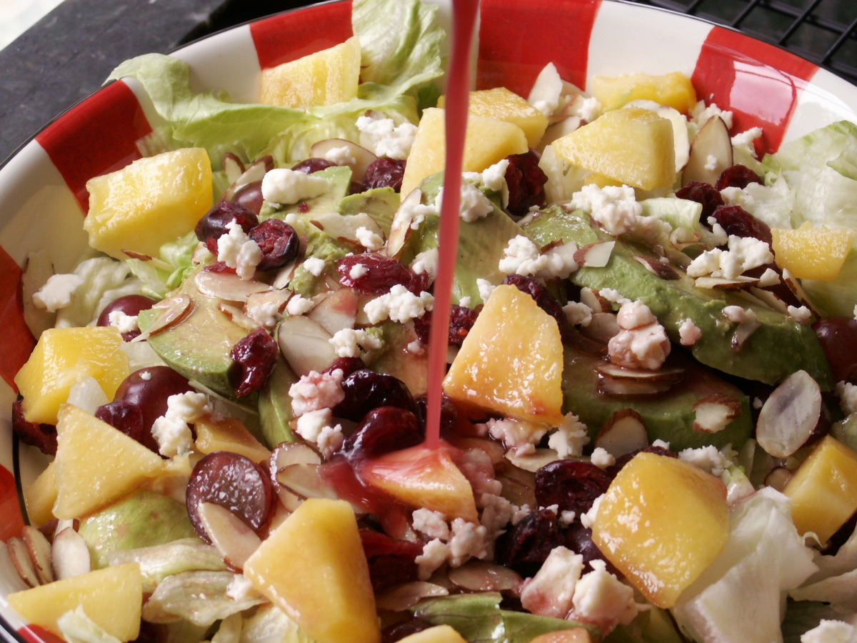 Craisin’ Green Salad With Pears