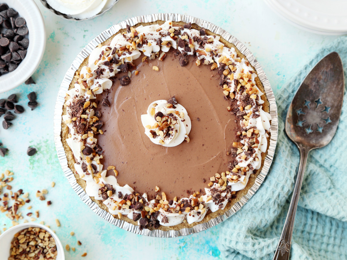 Silky Chocolate Peanut Butter Pie-image