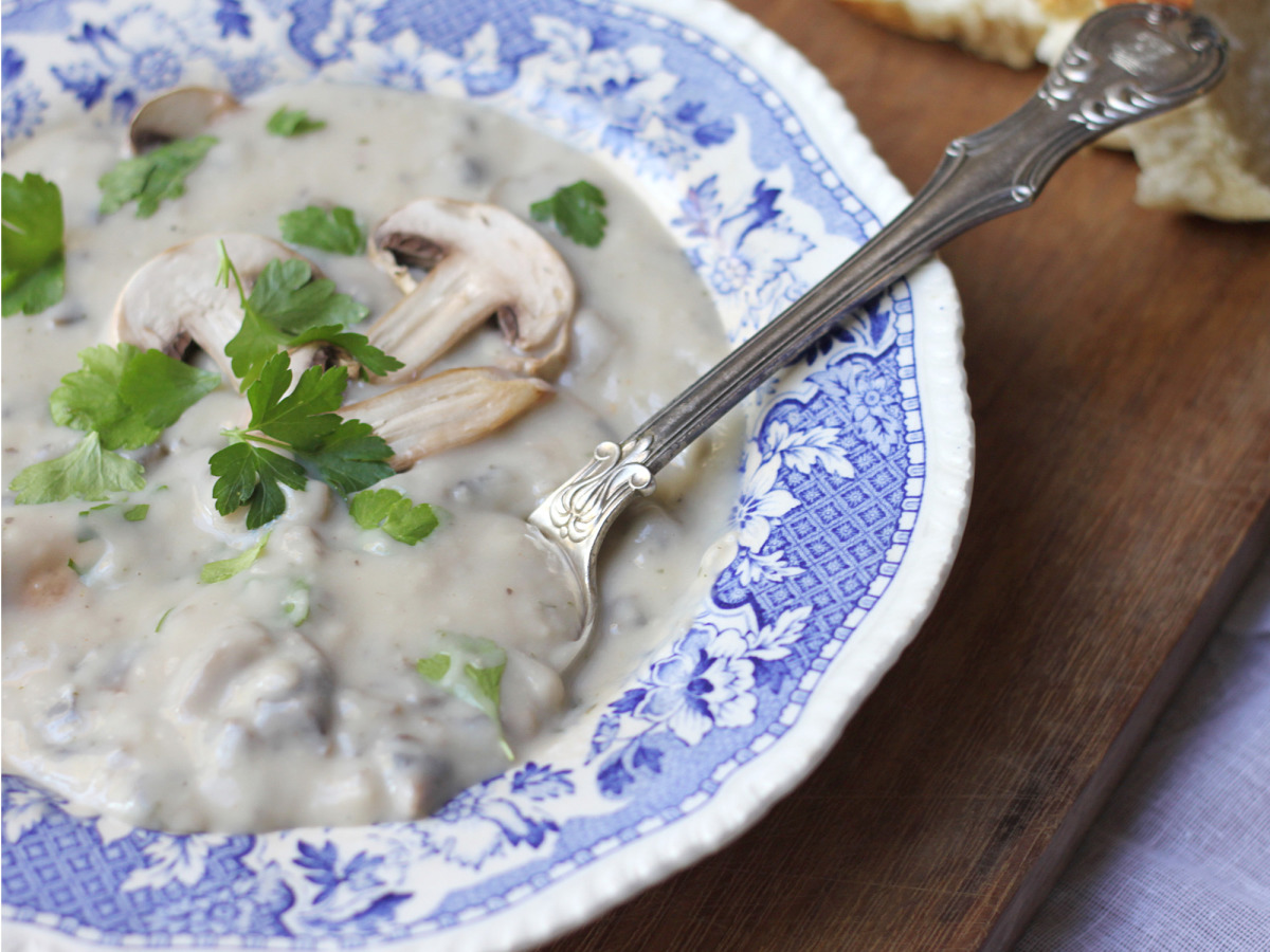 Fresh Cream of Mushroom Soup