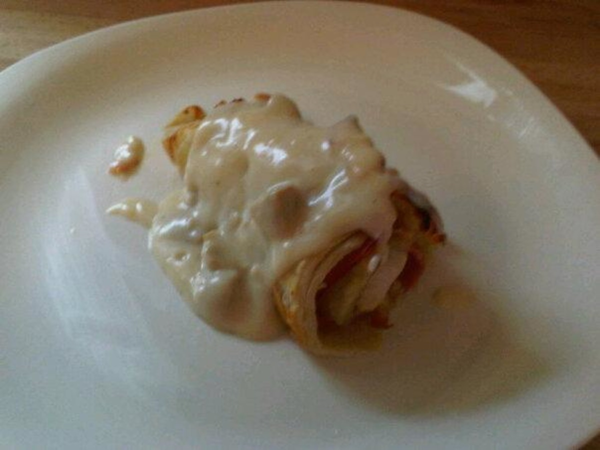 Chicken in Blanket With Mushroom Sauce