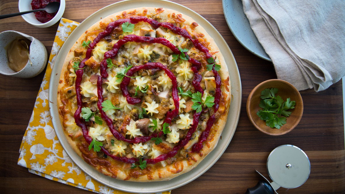 Trina's Thanksgiving Leftover Pizza