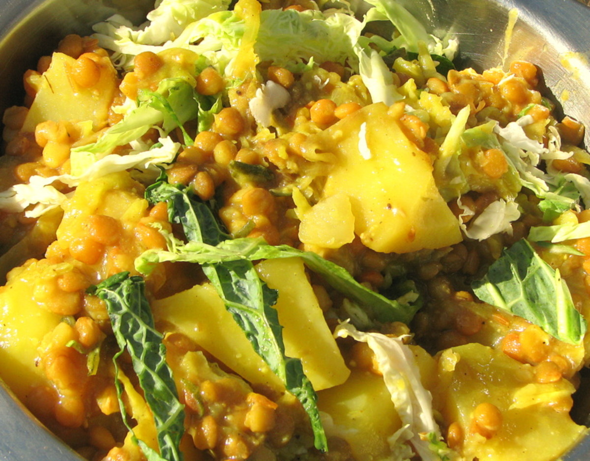 Lentils With Potato and Cabbage image