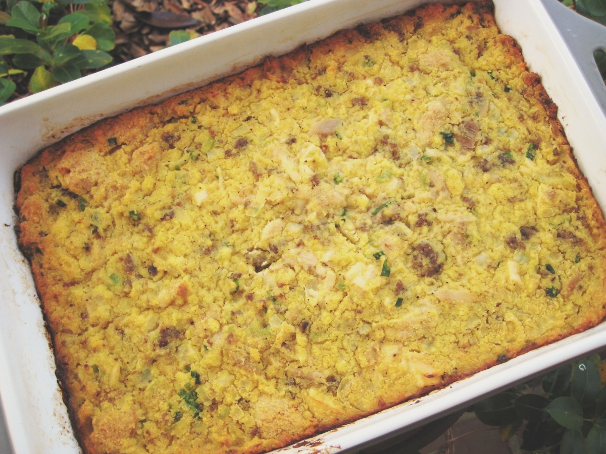 Deluxe Cornbread Dressing Casserole Big Batch Recipe Food Com