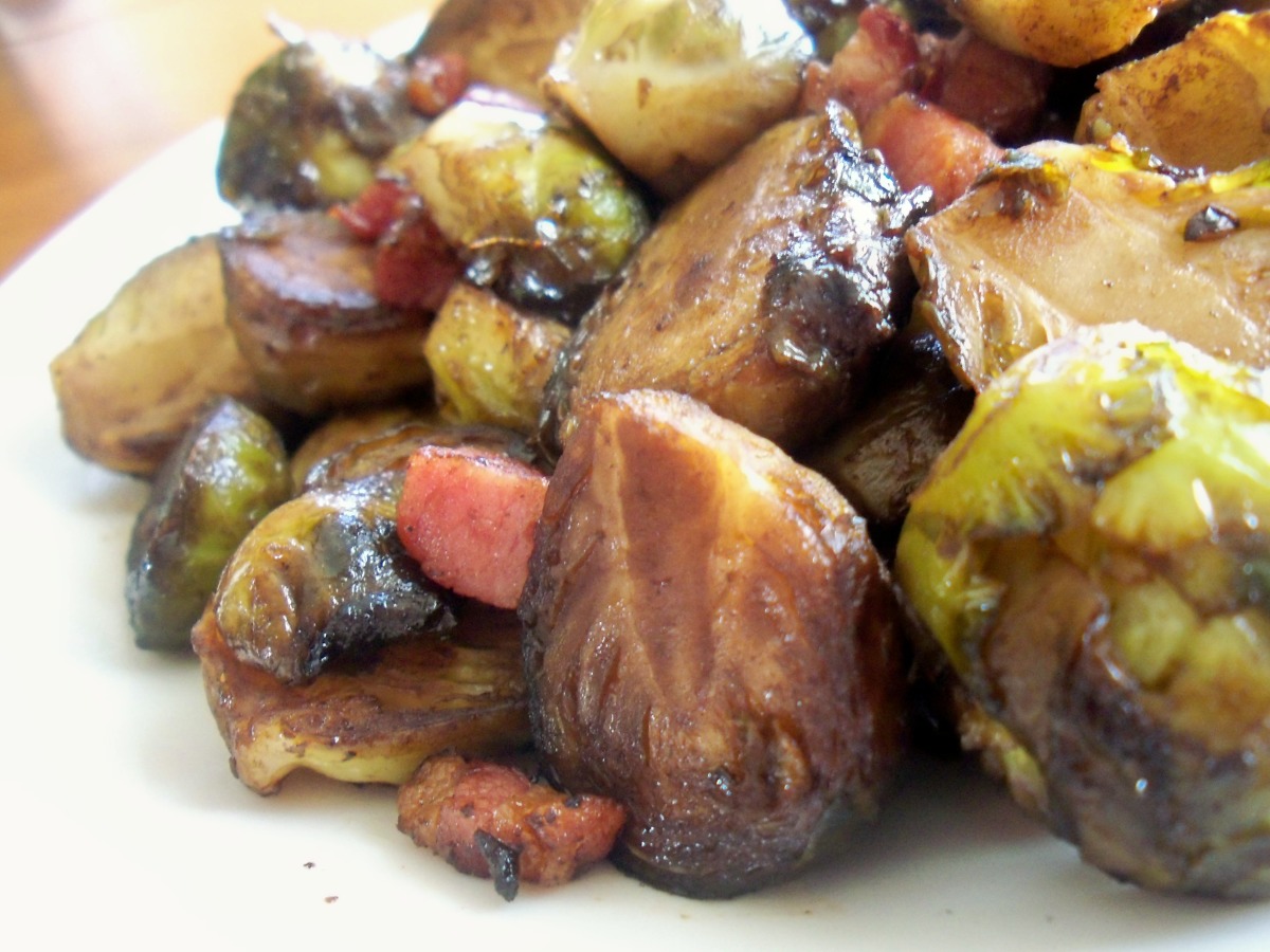 Brussels Sprouts in a Balsamic Glaze With Pancetta