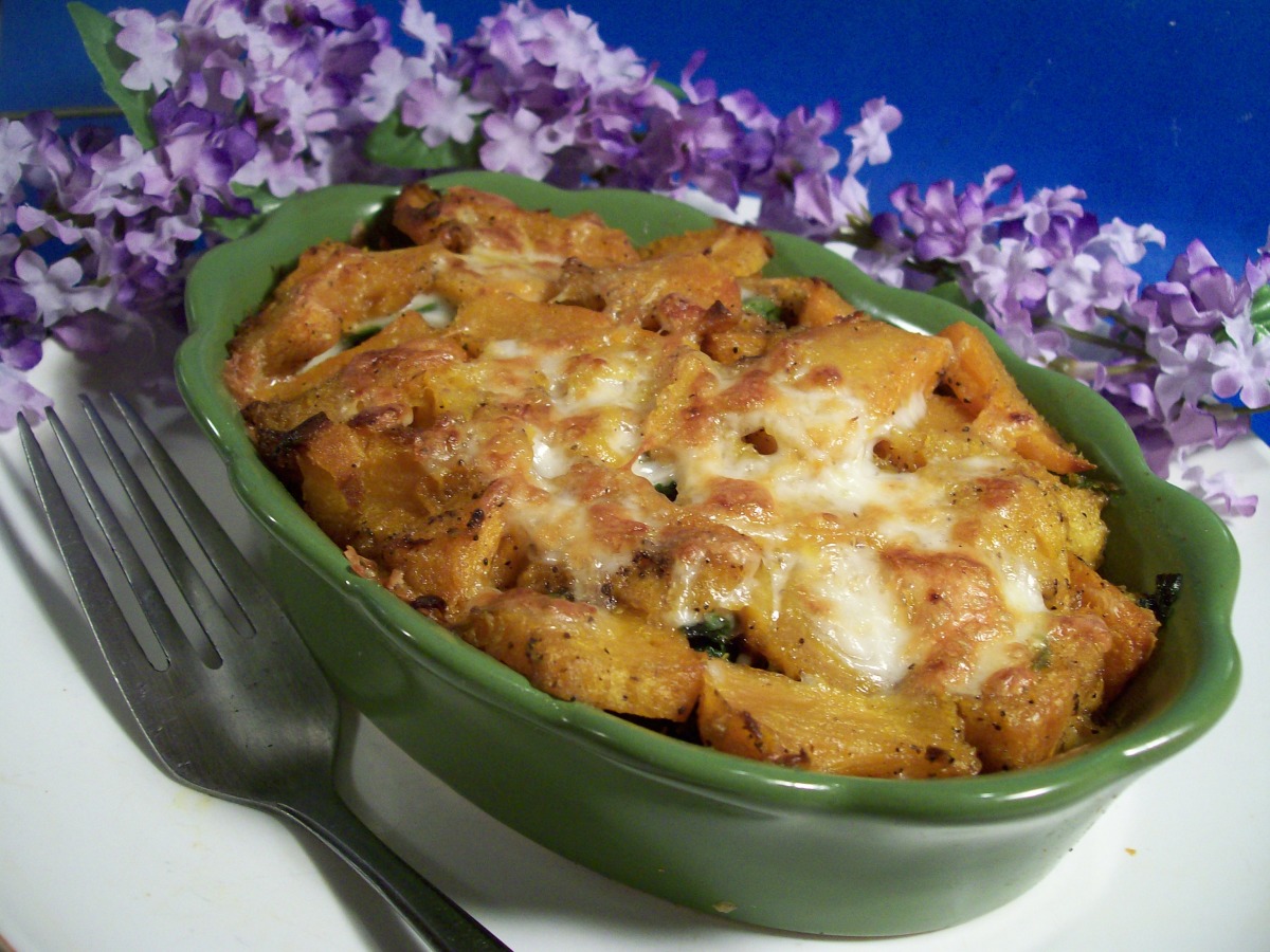 Creamy Butternut Squash And Spinach Gratin Recipe Food Com