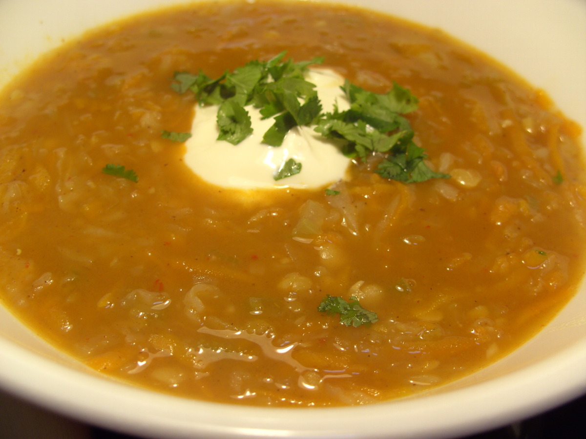 Curried Carrot and Split Pea Soup