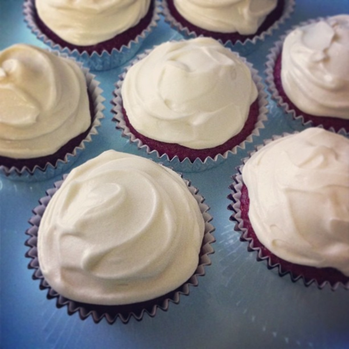 Red Velvet Cupcakes With Cream Cheese Frosting (Vegan) image