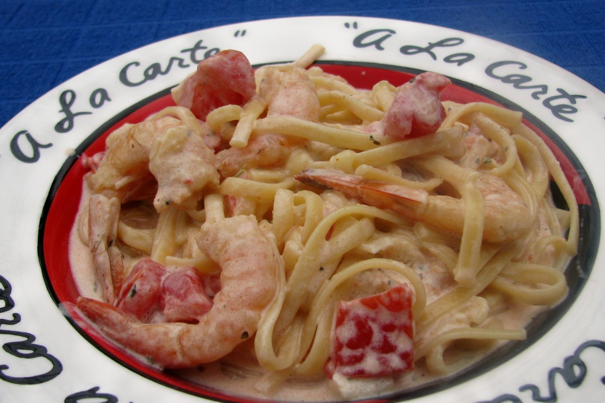 Emeril's Shrimp and Pasta in a Spicy TomatoChili Cream Sauce Recipe