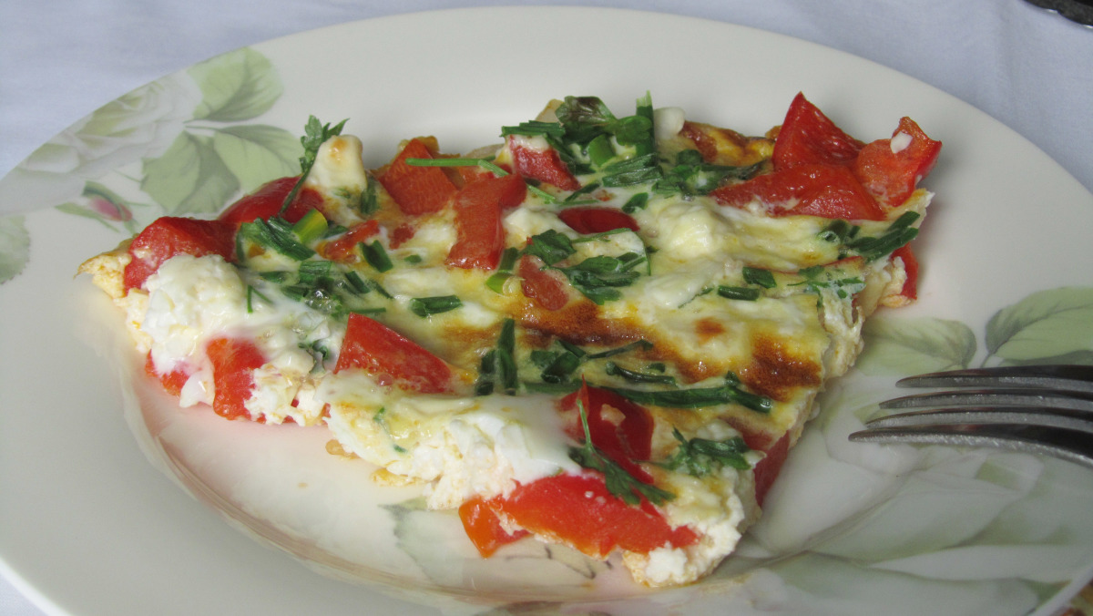 Feta and Pepper Frittata image