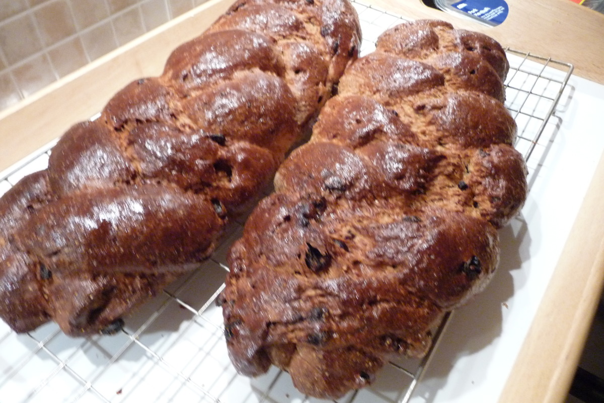 Finnish Sweet Cardamom Raisin Bread (Pulla) image