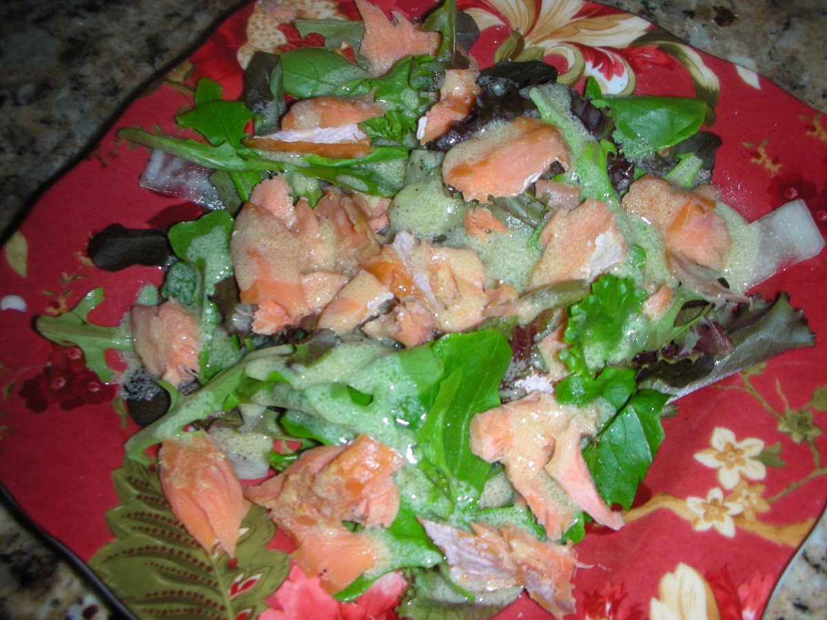 Flaked Salmon and Cucumber