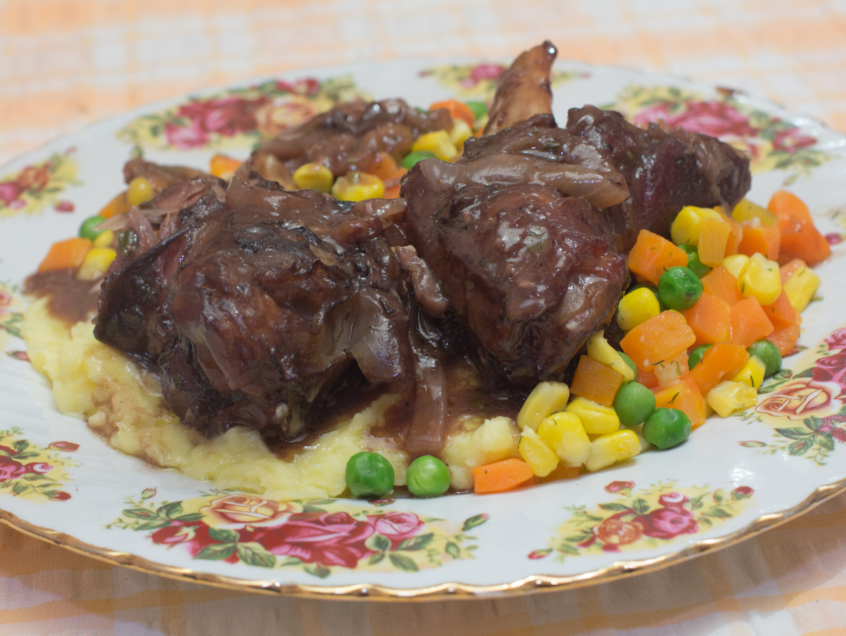 Red Wine Braised Lamb Shanks - Basil And Bubbly