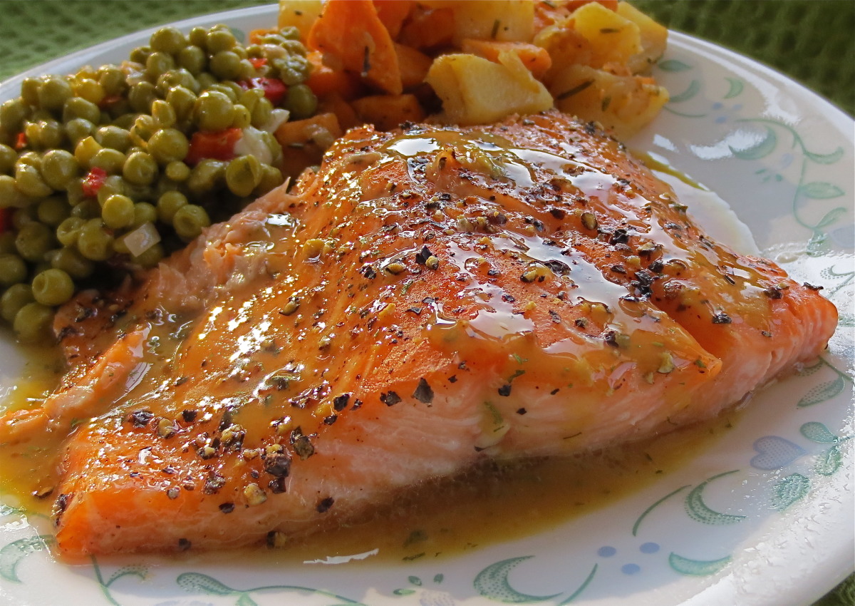 Roasted Salmon With Brown Sugar And Mustard Recipe | Deporecipe.co