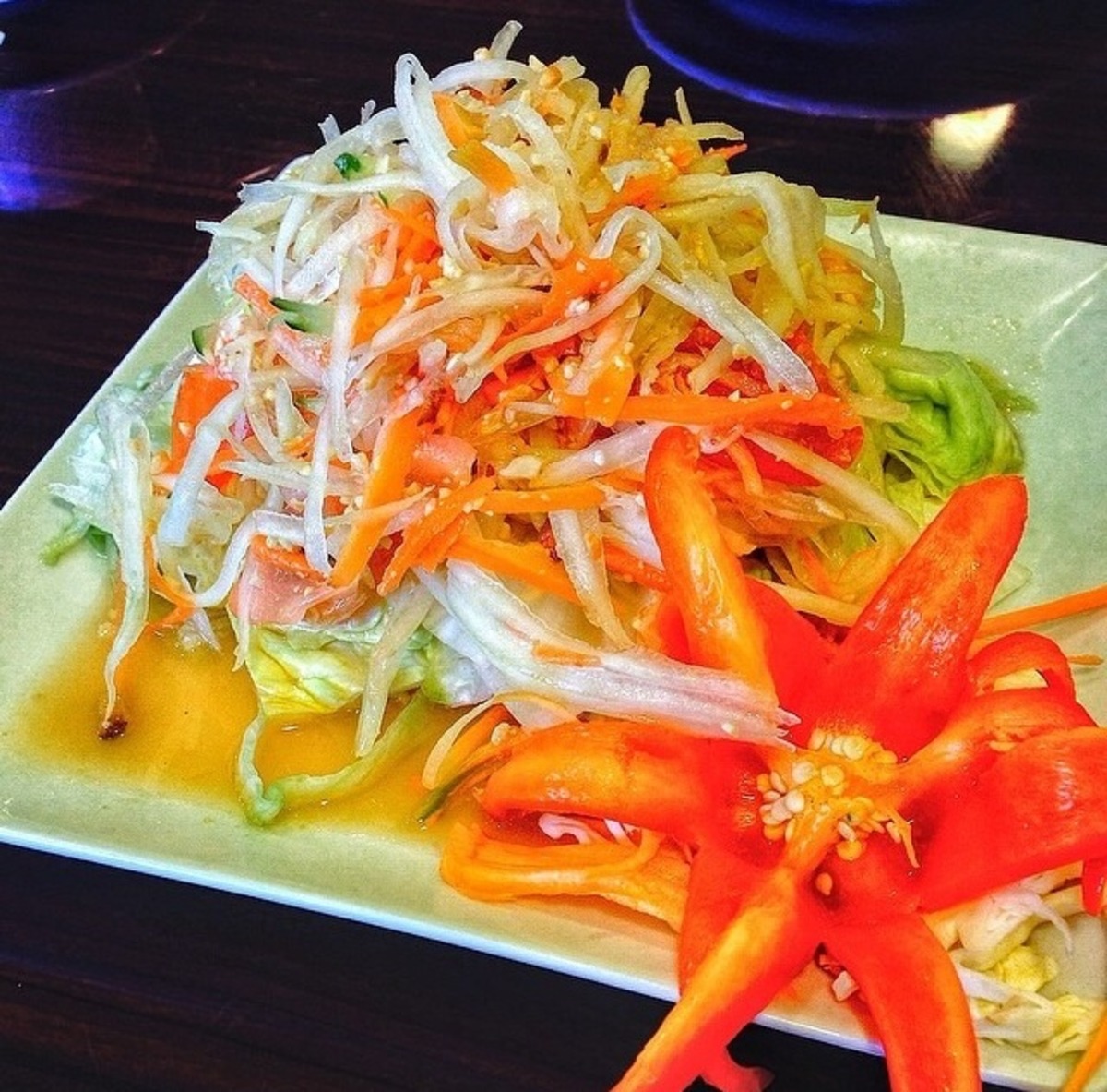 Green Papaya Salad - Cilantro and Citronella