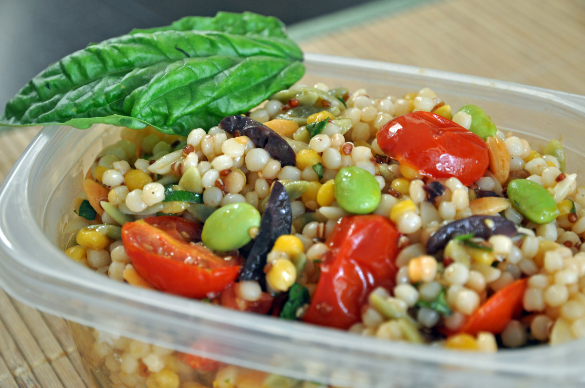 Israeli Couscous Salad With Roasted Cherry Tomatoes image