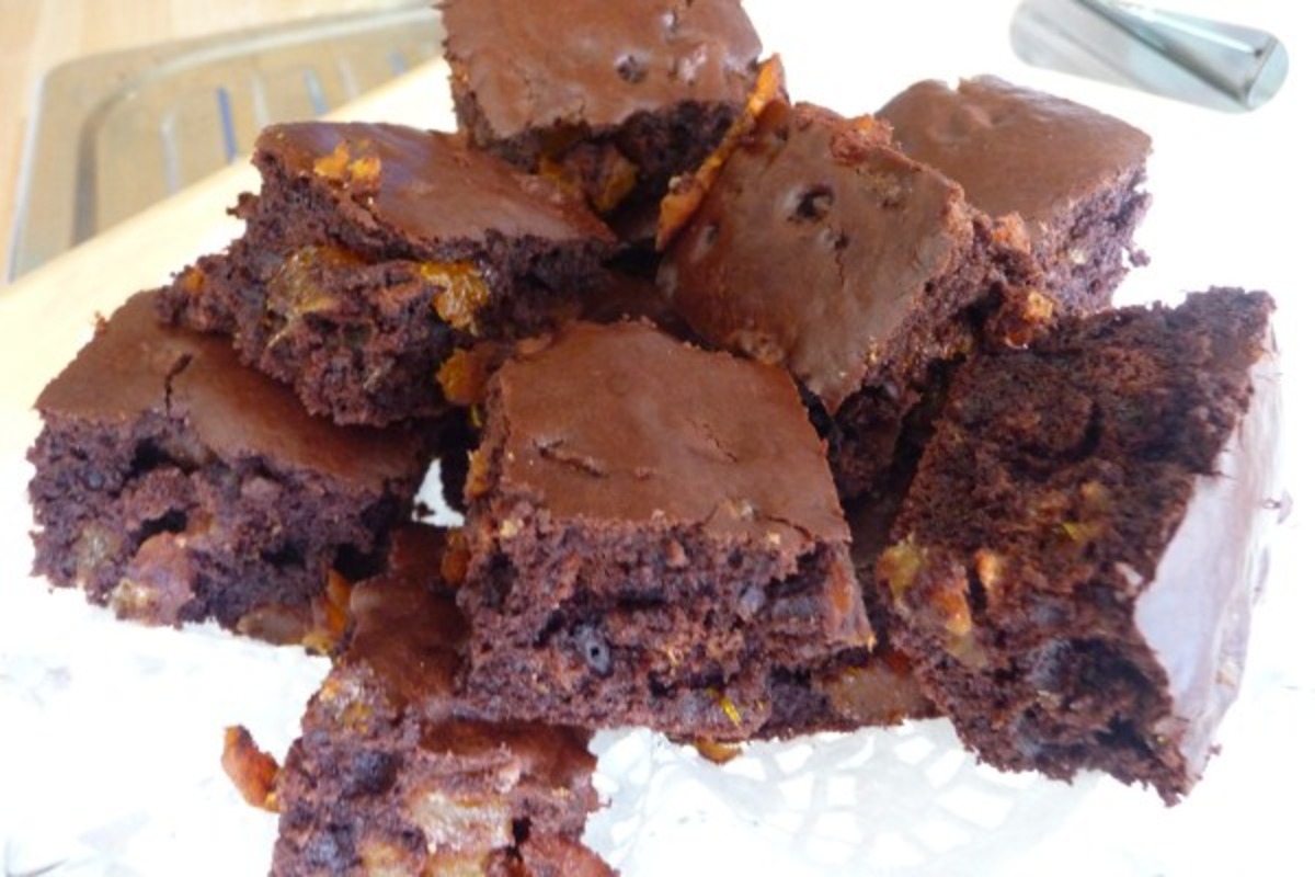Chocolate and Apricot Brownies image