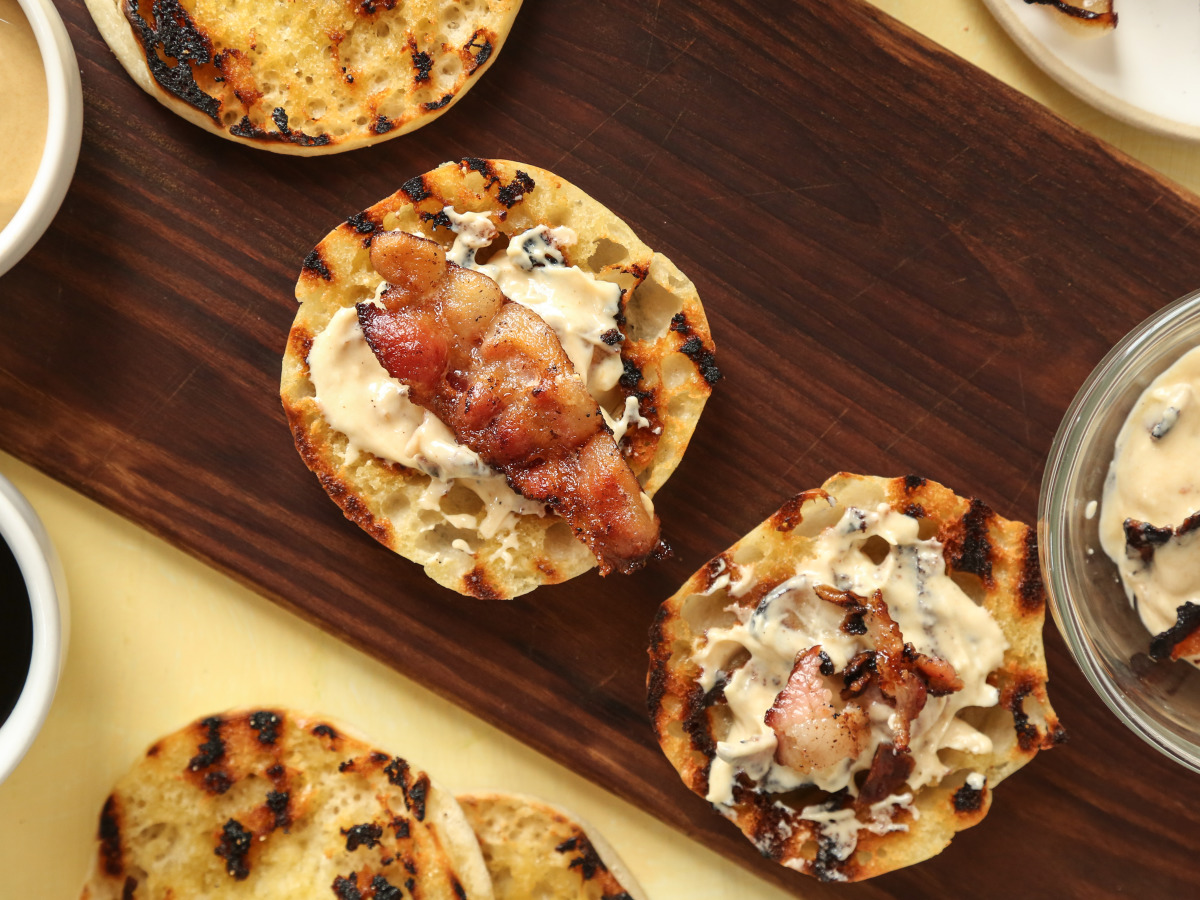 English Muffins With Bacon Butter image