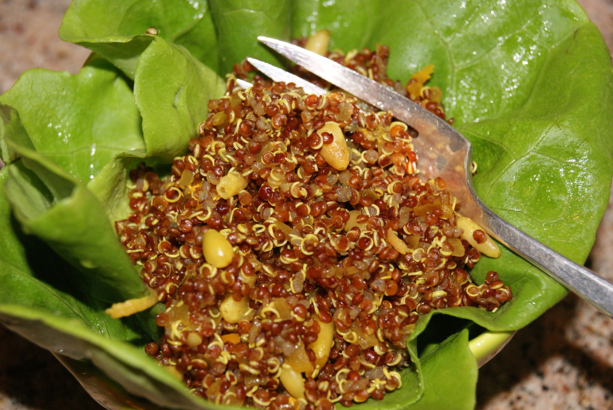 Quinoa Pilaf in Lettuce Cups image