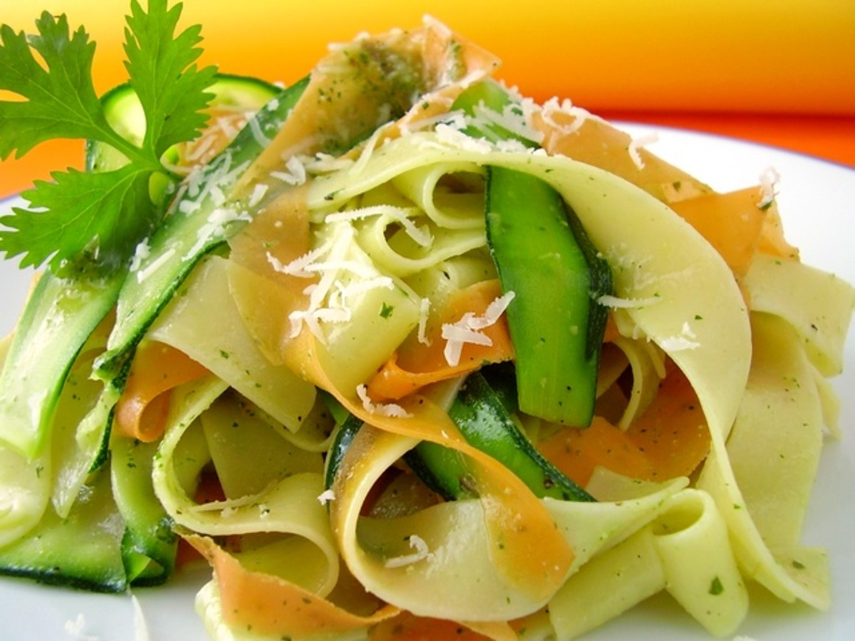 Fettuccine With Vegetable Ribbons