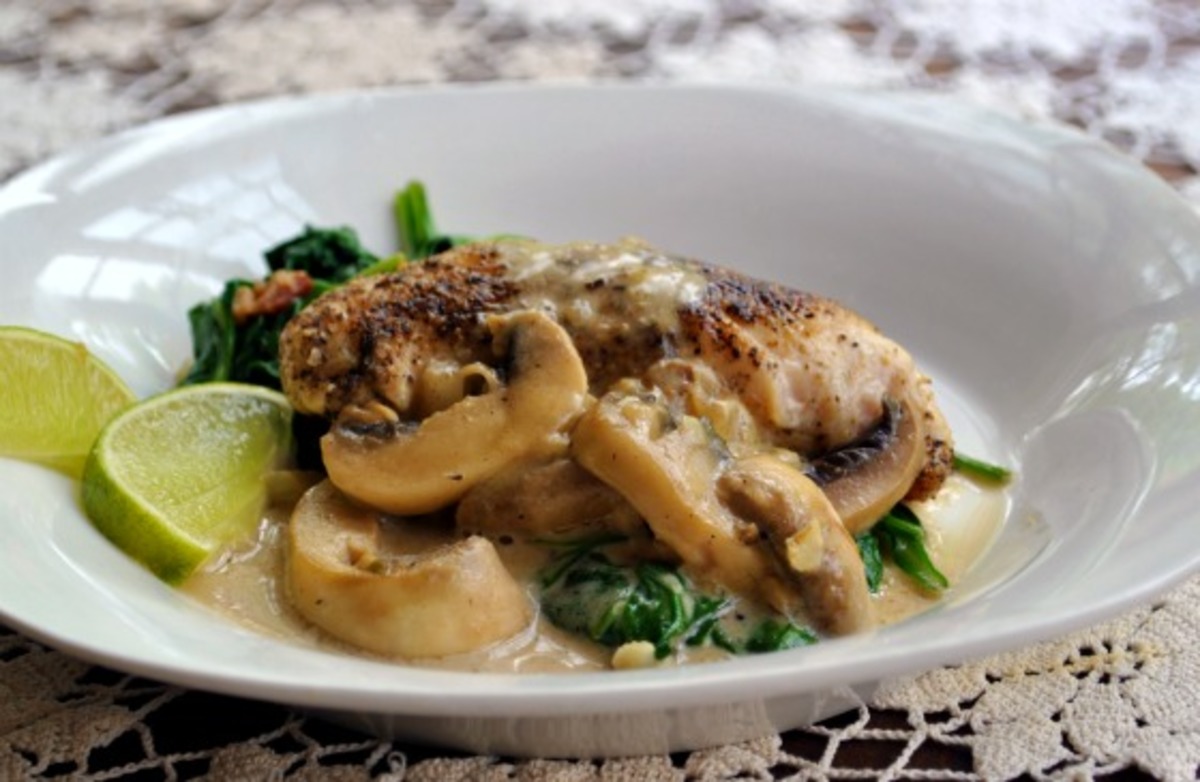 ChickenWith Mushroom Cream Sauce Recipe Food com