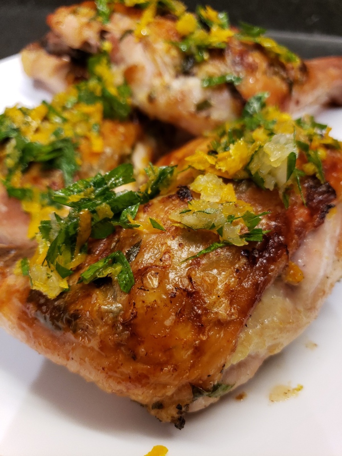 GRILLED CHICKEN WITH ORANGE GREMOLATA